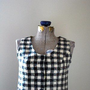 Black & White checkered Wool tweed jumper